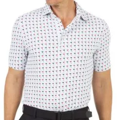 IBKUL Men&apos;s Shaken Not Stirred Print Polo
