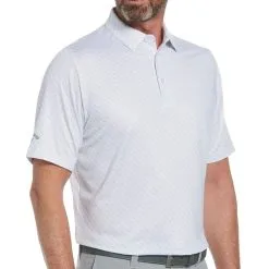 Callaway Men&apos;s Swing Tech Allover Chevron Print Short Sleeve Golf Polo