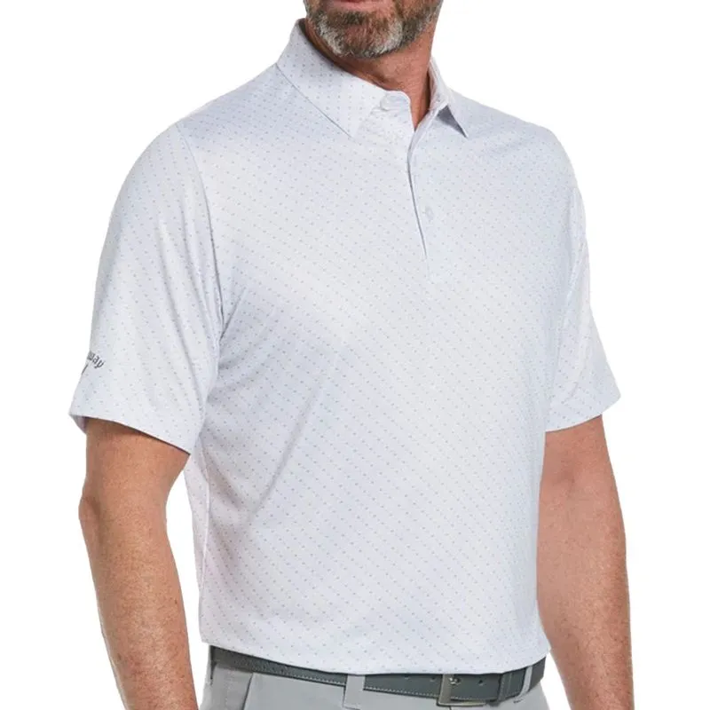 Callaway Men's Swing Tech Allover Chevron Print Short Sleeve Golf Polo